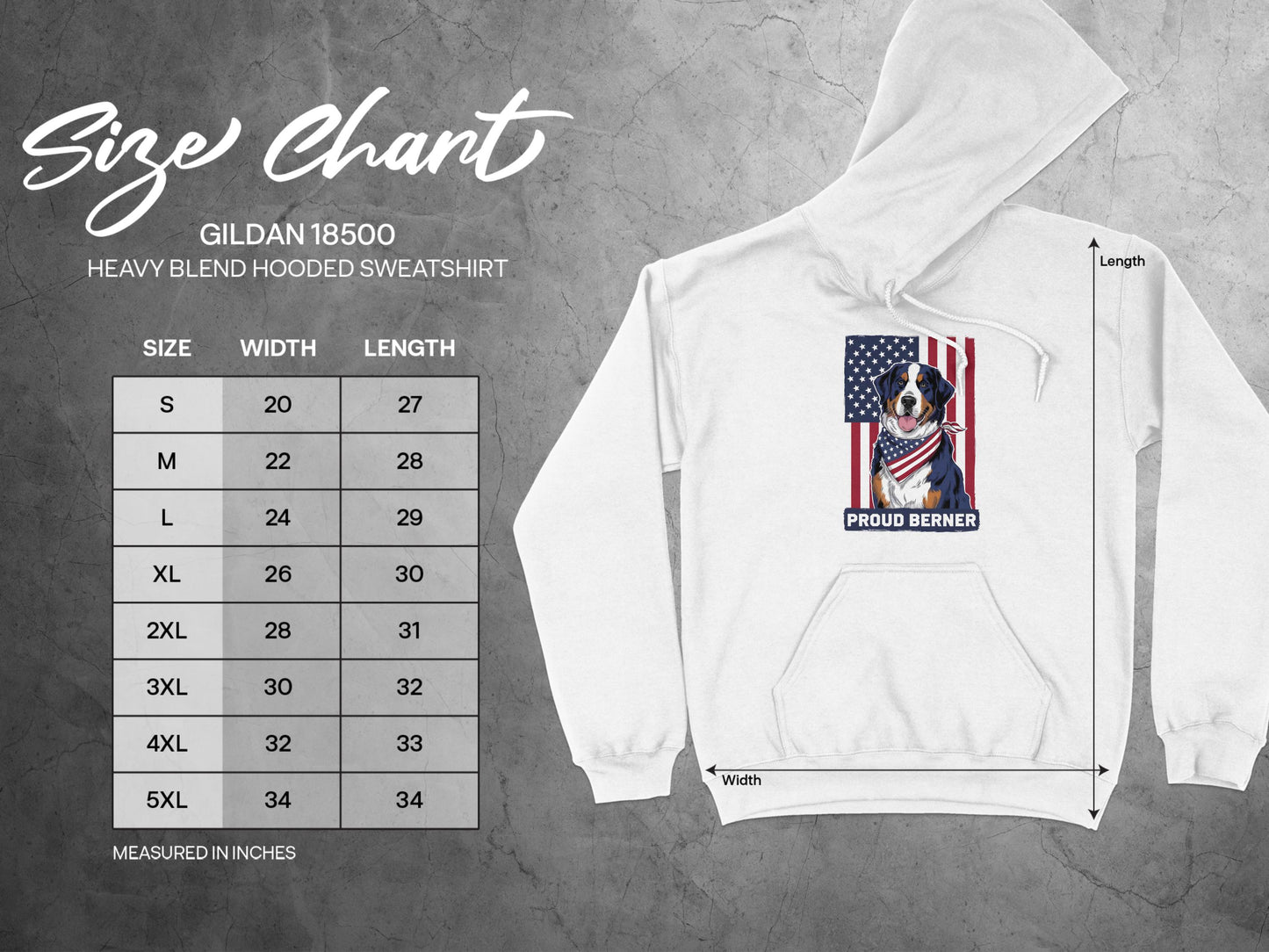 Proud Berner Dog American Flag Hoodie product