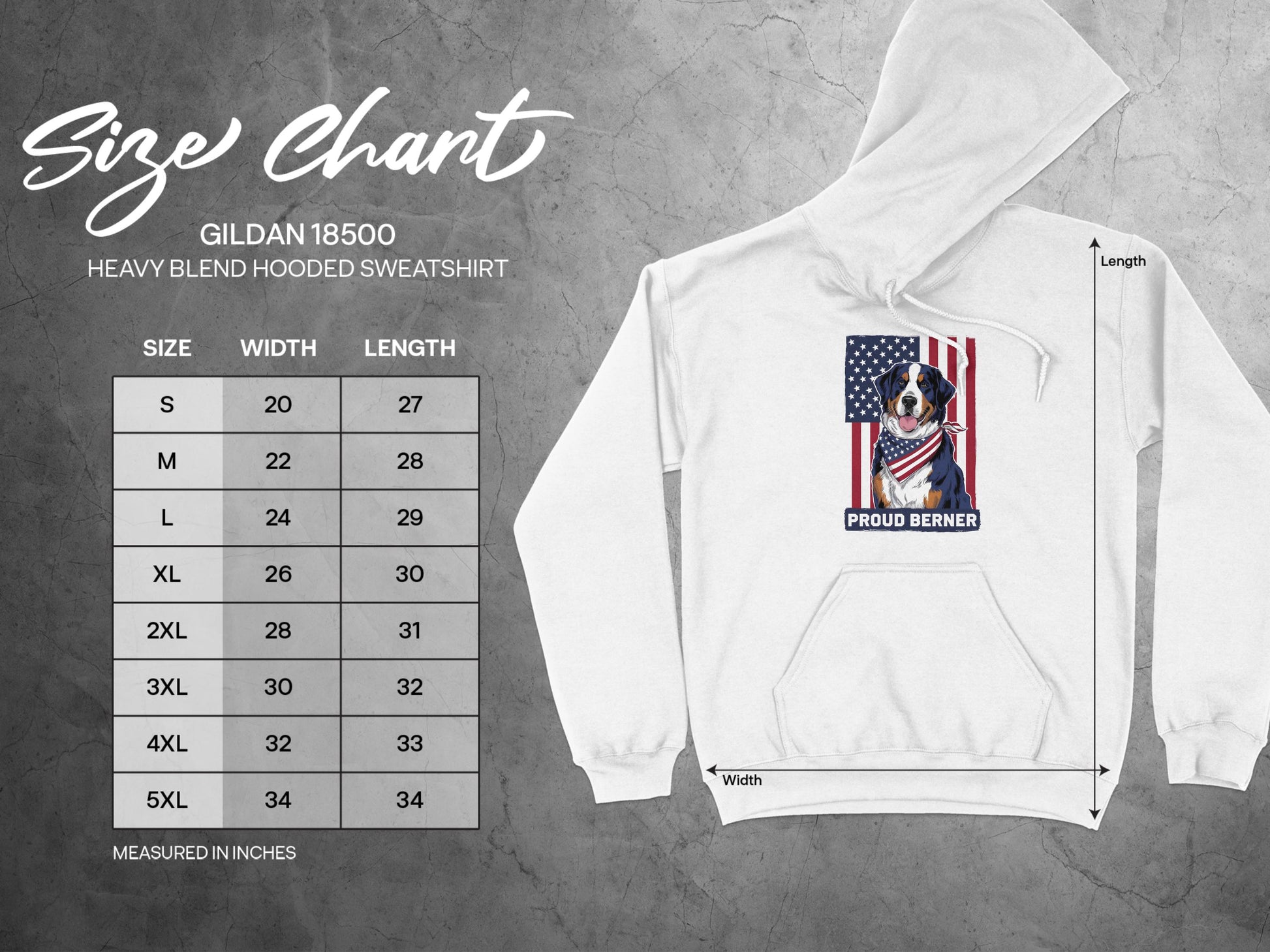 Proud Berner Dog American Flag Hoodie product