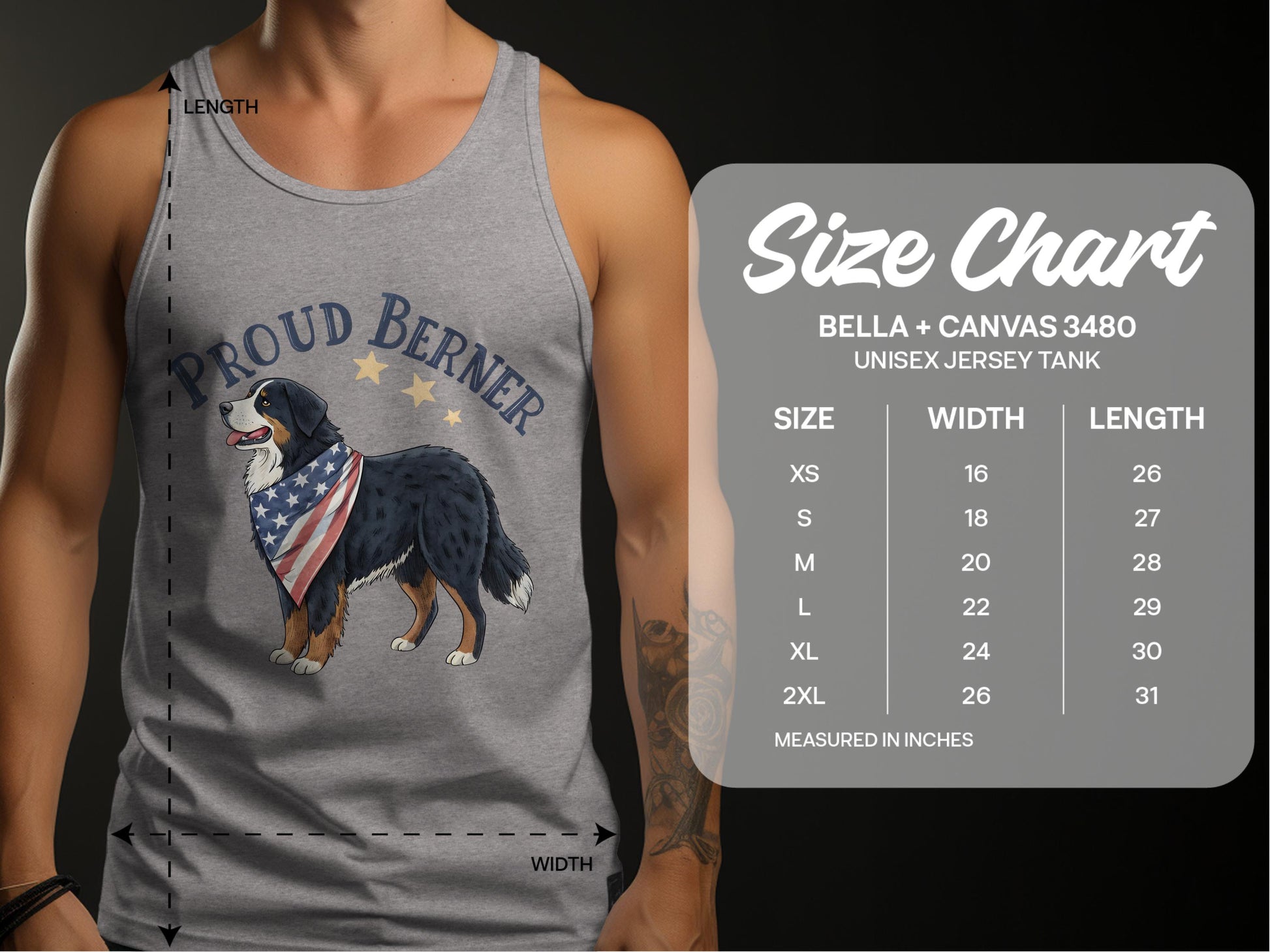 Proud Berner design unisex jersey tank product