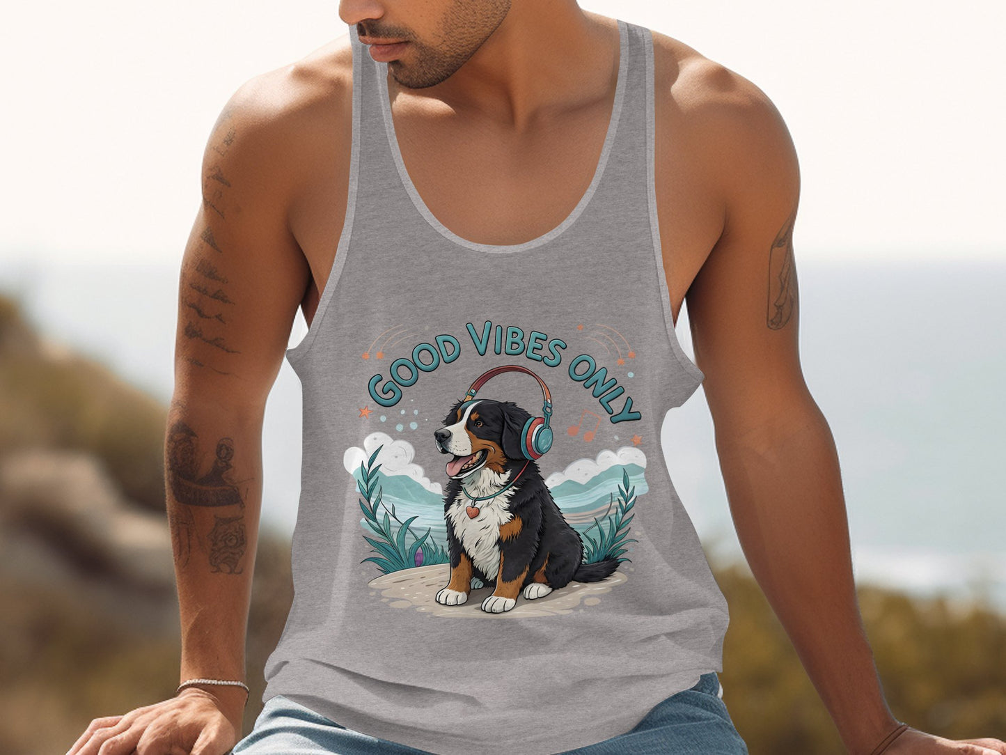 Good Vibes Only Dog Tank Top Casual Summer product type