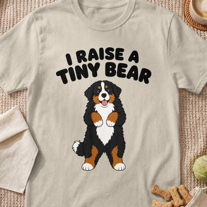 Bernese Mountain Dog graphic with text "I RAISE A TINY BEAR".