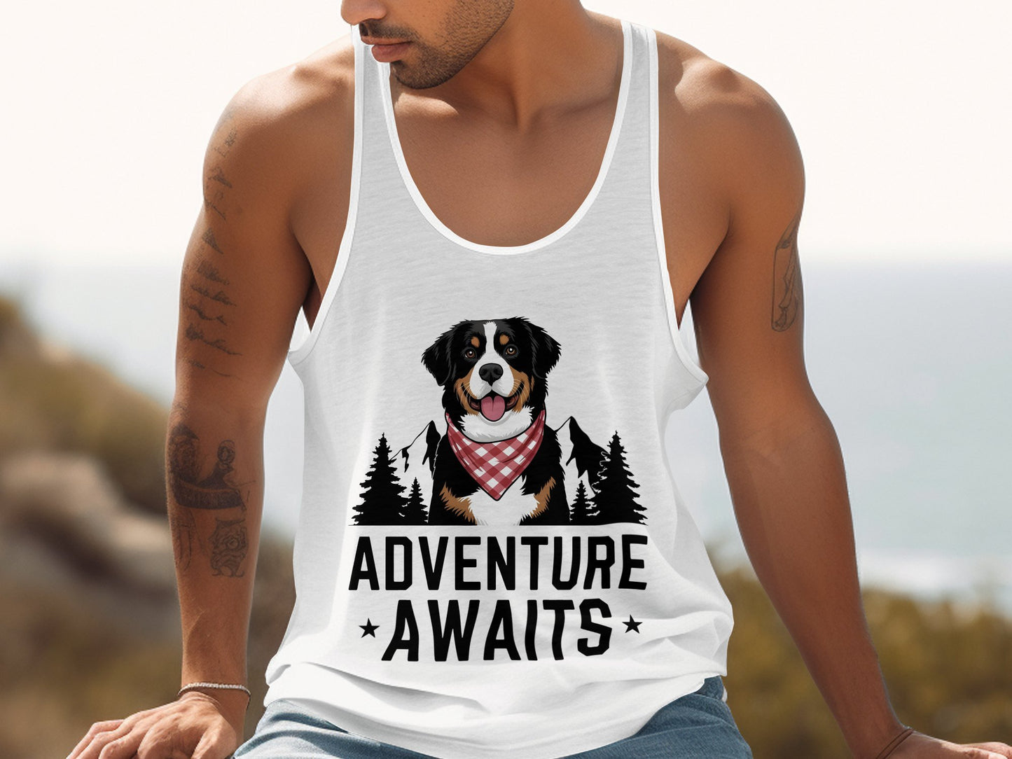 Adventure Awaits Graphic Dog Tank Top product type