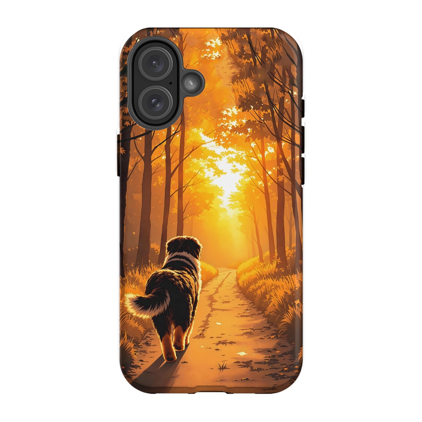 Scenic Sunset Walk with Dog Phone Case product type
