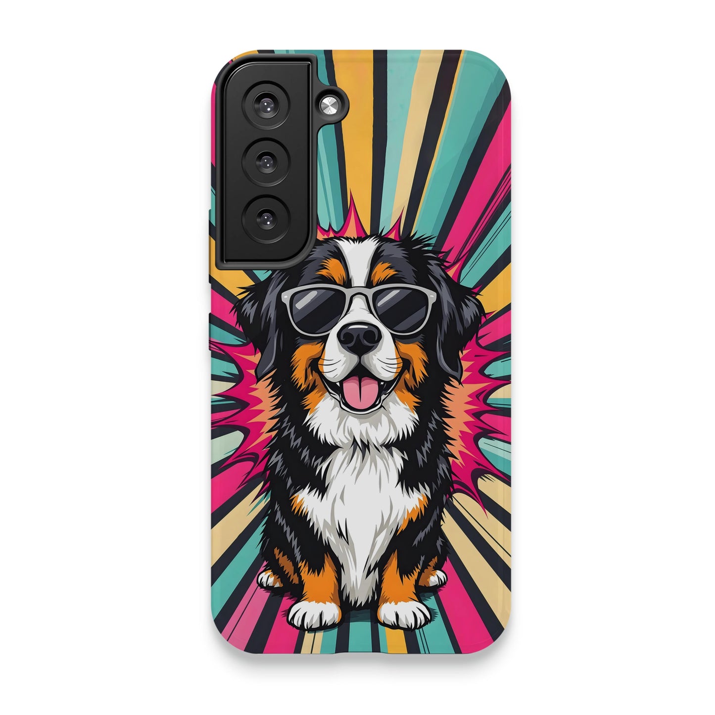 Cool Colorful Dog Wearing Sunglasses Design Phone Case Product