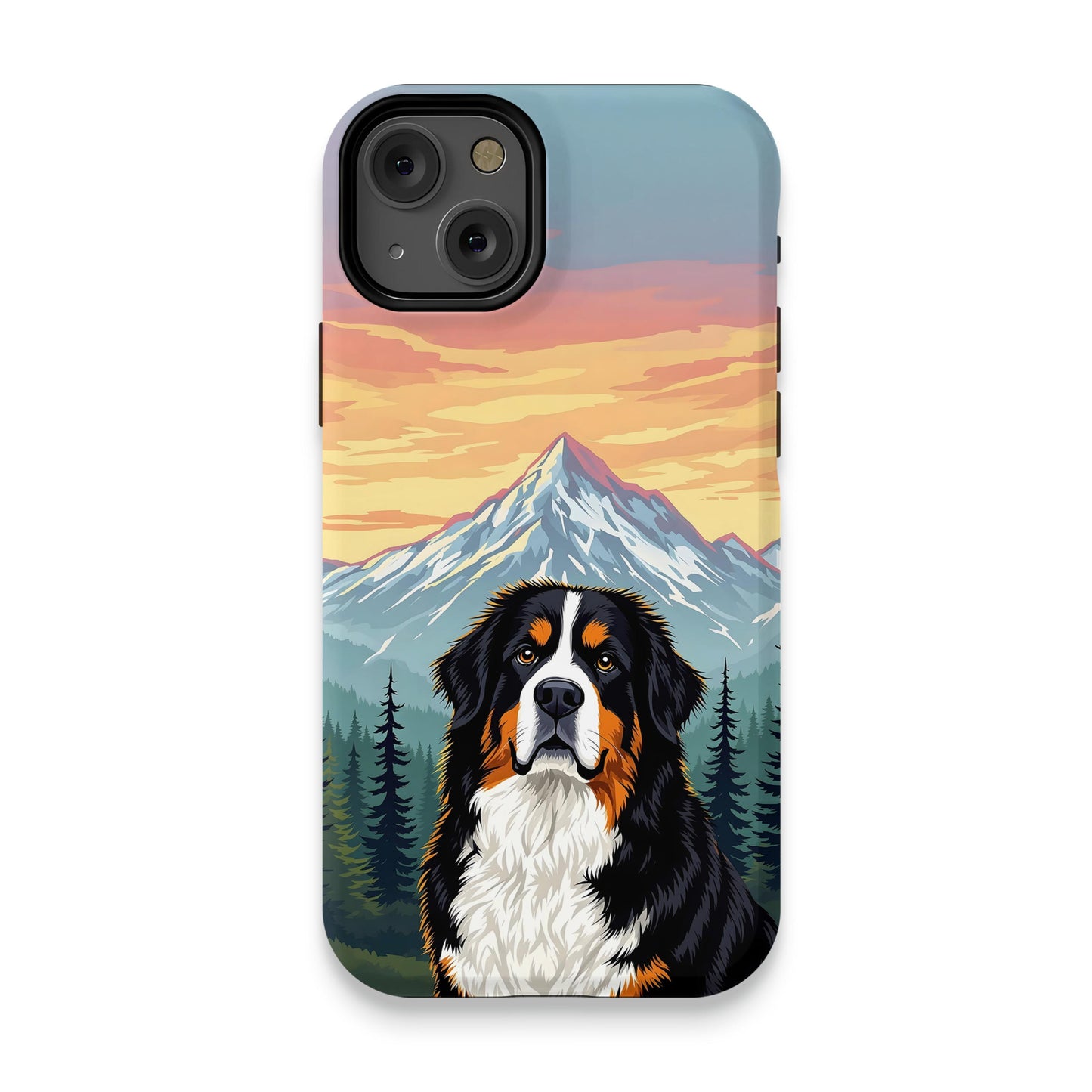 Scenic mountain sunset dog phone case product type