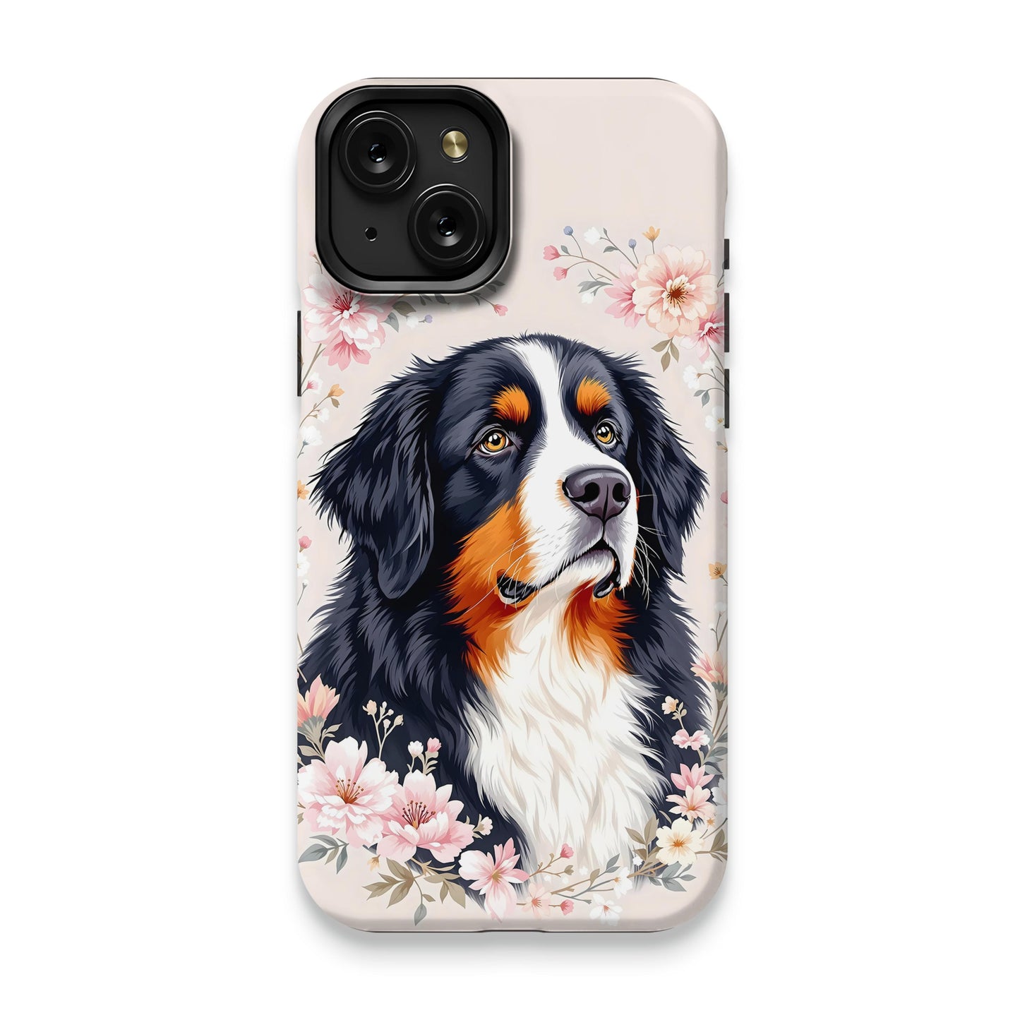 Beautiful Floral Bernese Mountain Dog Case product