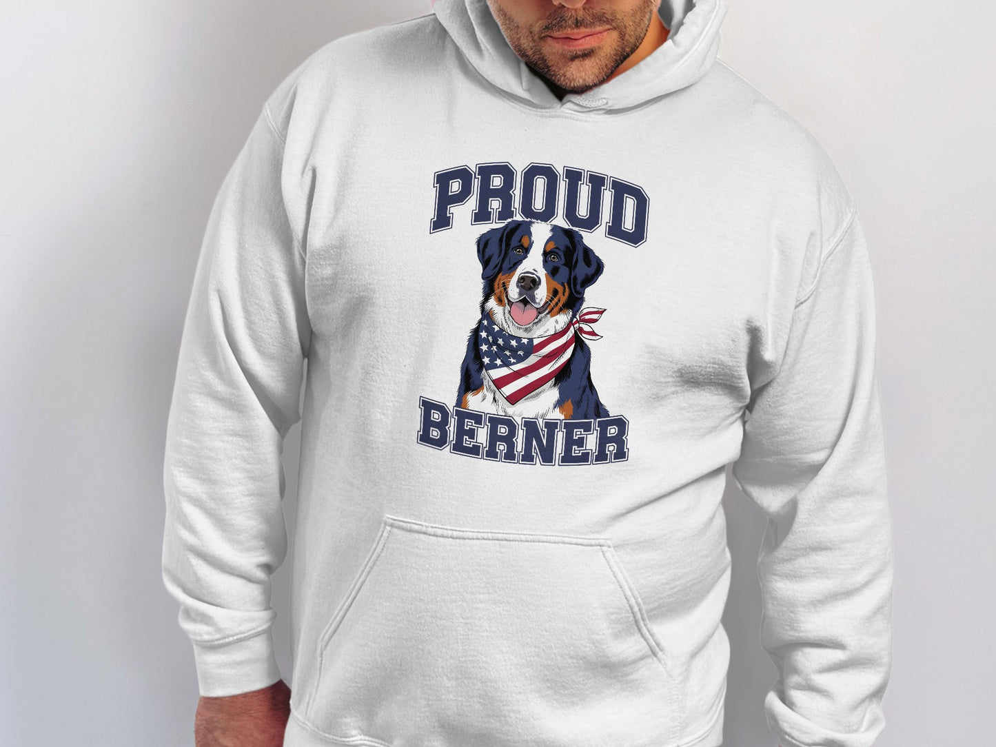 Proud Berner American Flag Dog Hoodie product