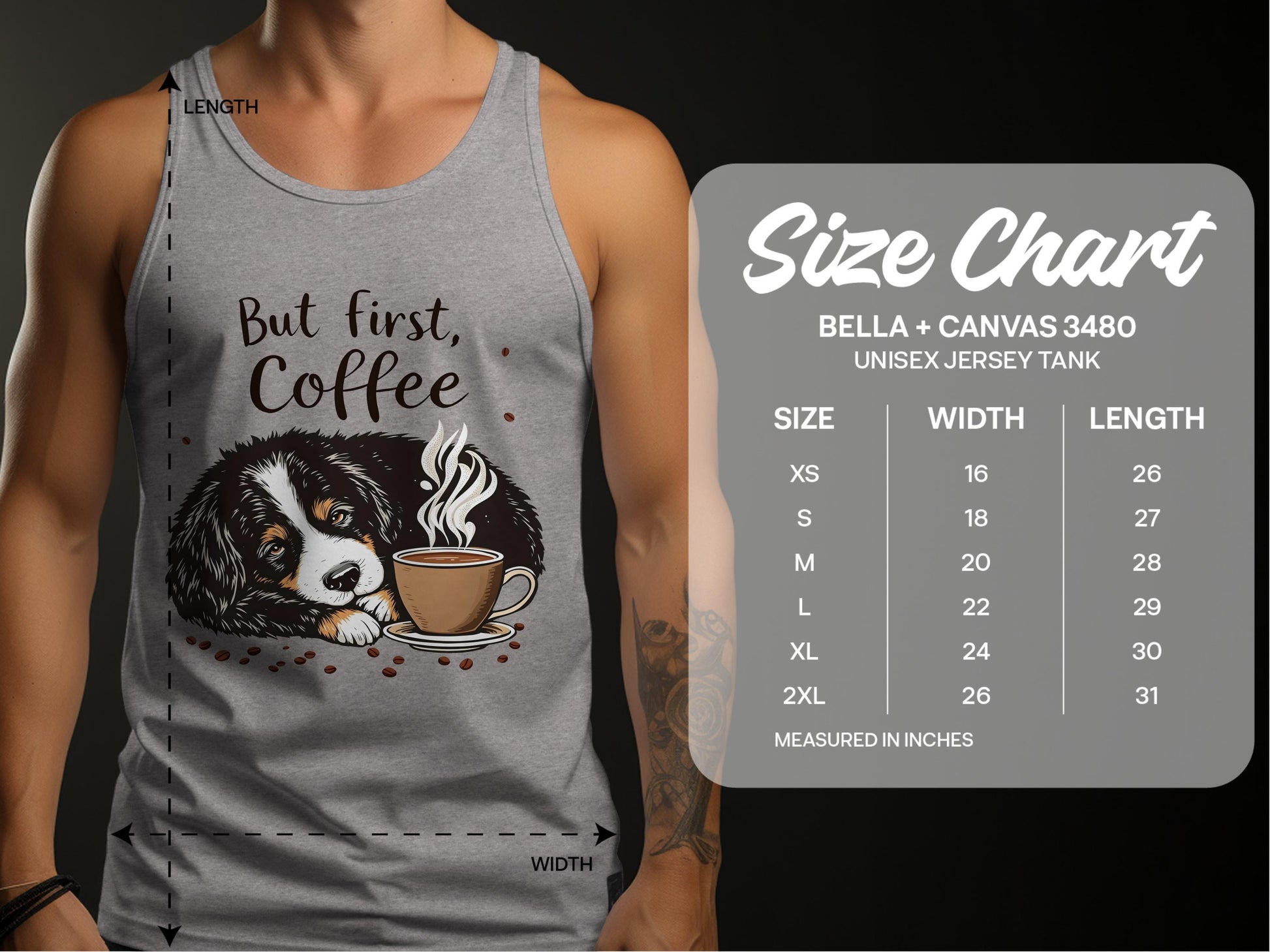 But First Coffee Unisex Jersey Tank product type