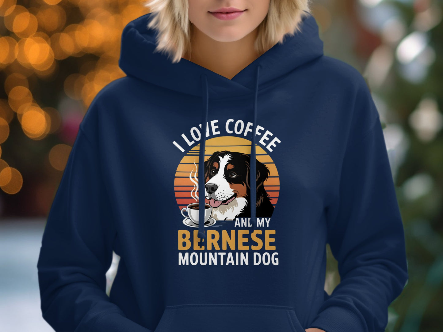 I Love Coffee and My Bernese Mountain Dog Hoodie product