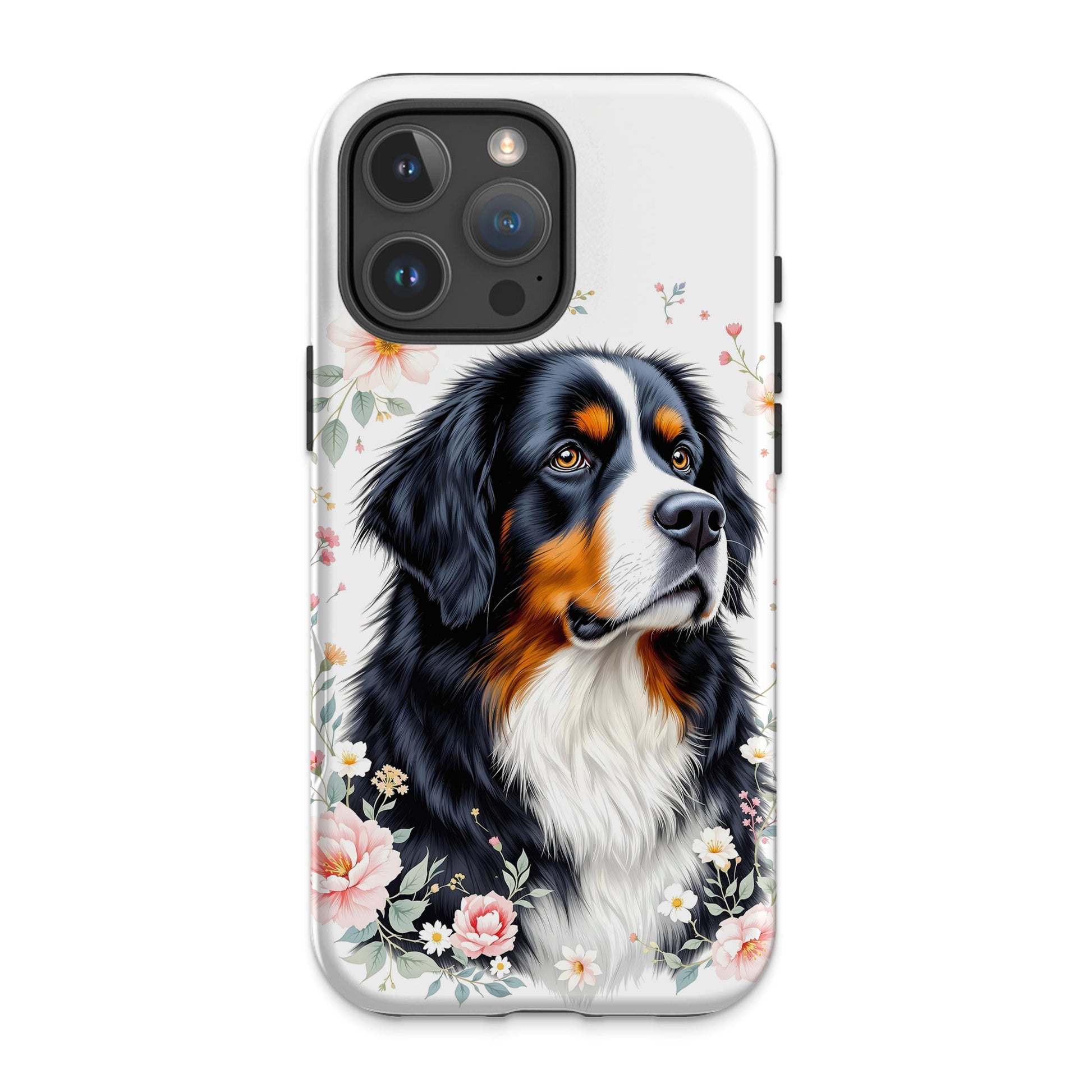 Floral Bernese Mountain Dog phone case product type