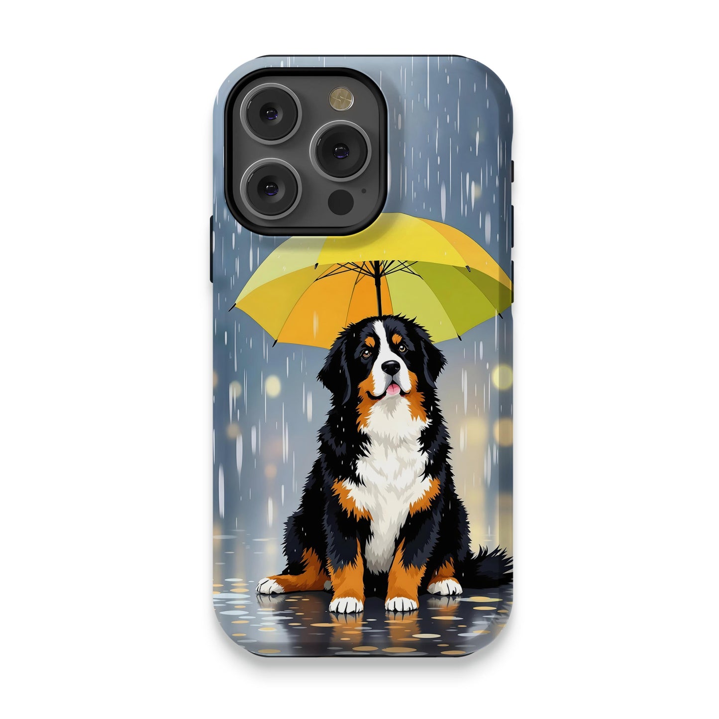 Cute Dog with Umbrella Phone Case Design product