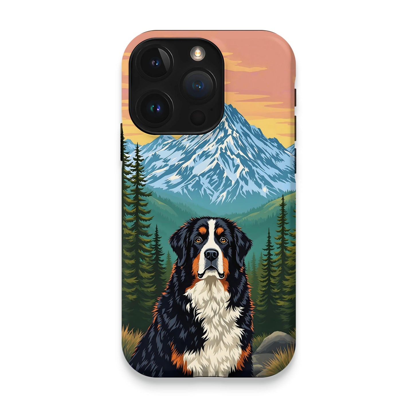 Mountain Dog with Scenic Background Phone Case product type