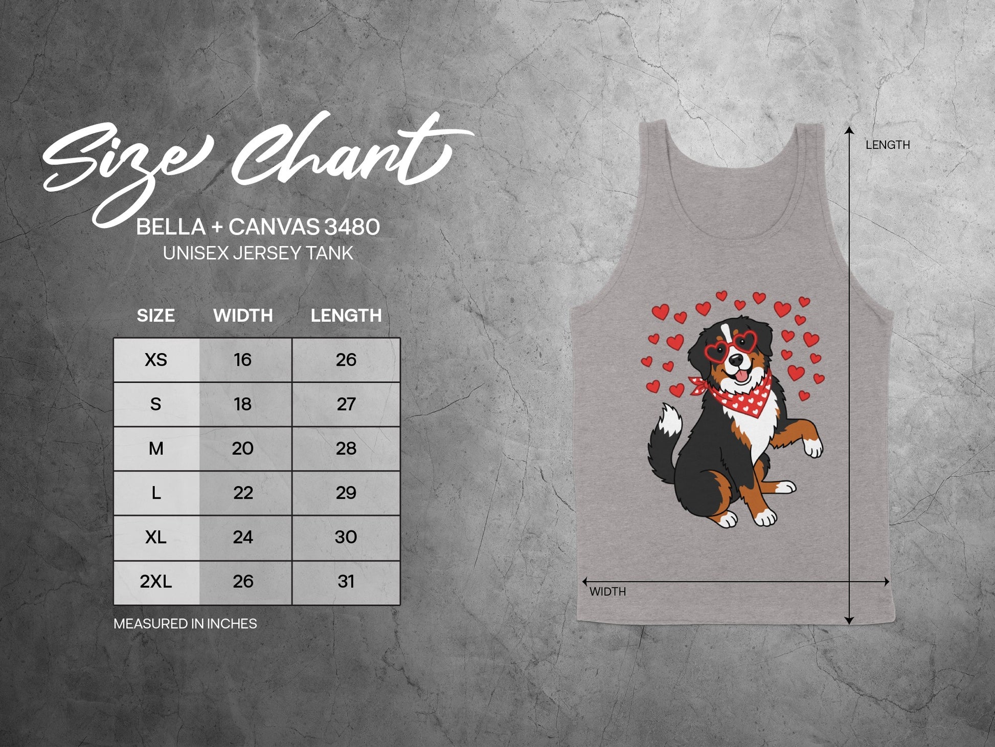 Cute Dog Graphic Unisex Jersey Tank Top for All Sizes