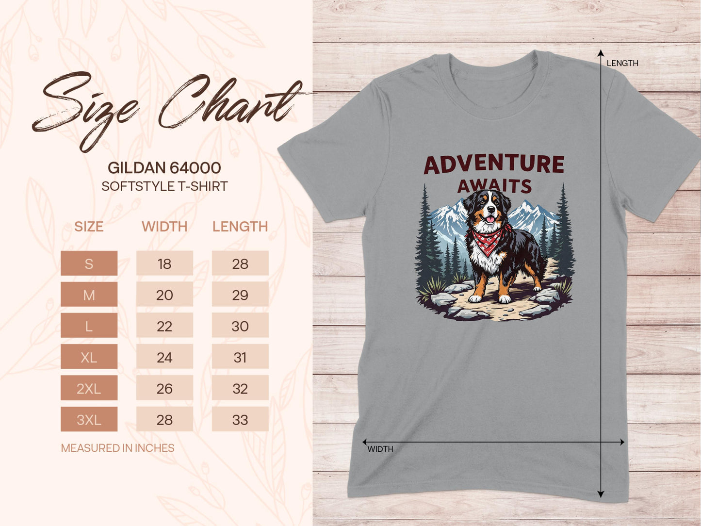 Adventure Awaits Mountain Dog Graphic T-Shirt product