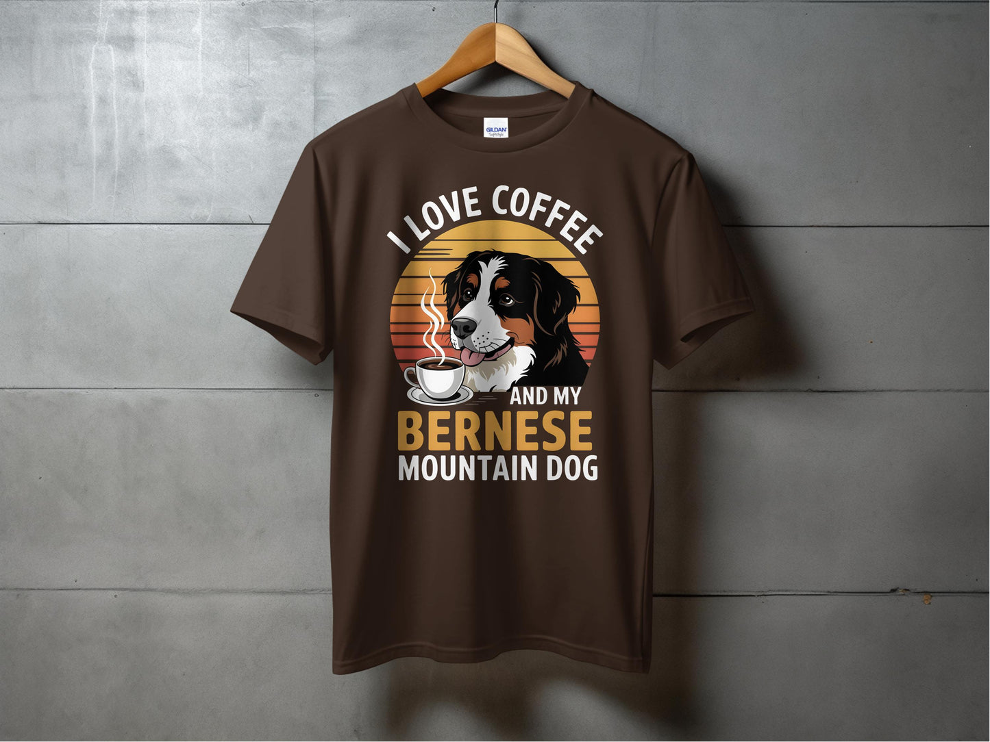 I Love Coffee Bernese Mountain Dog T-shirt product