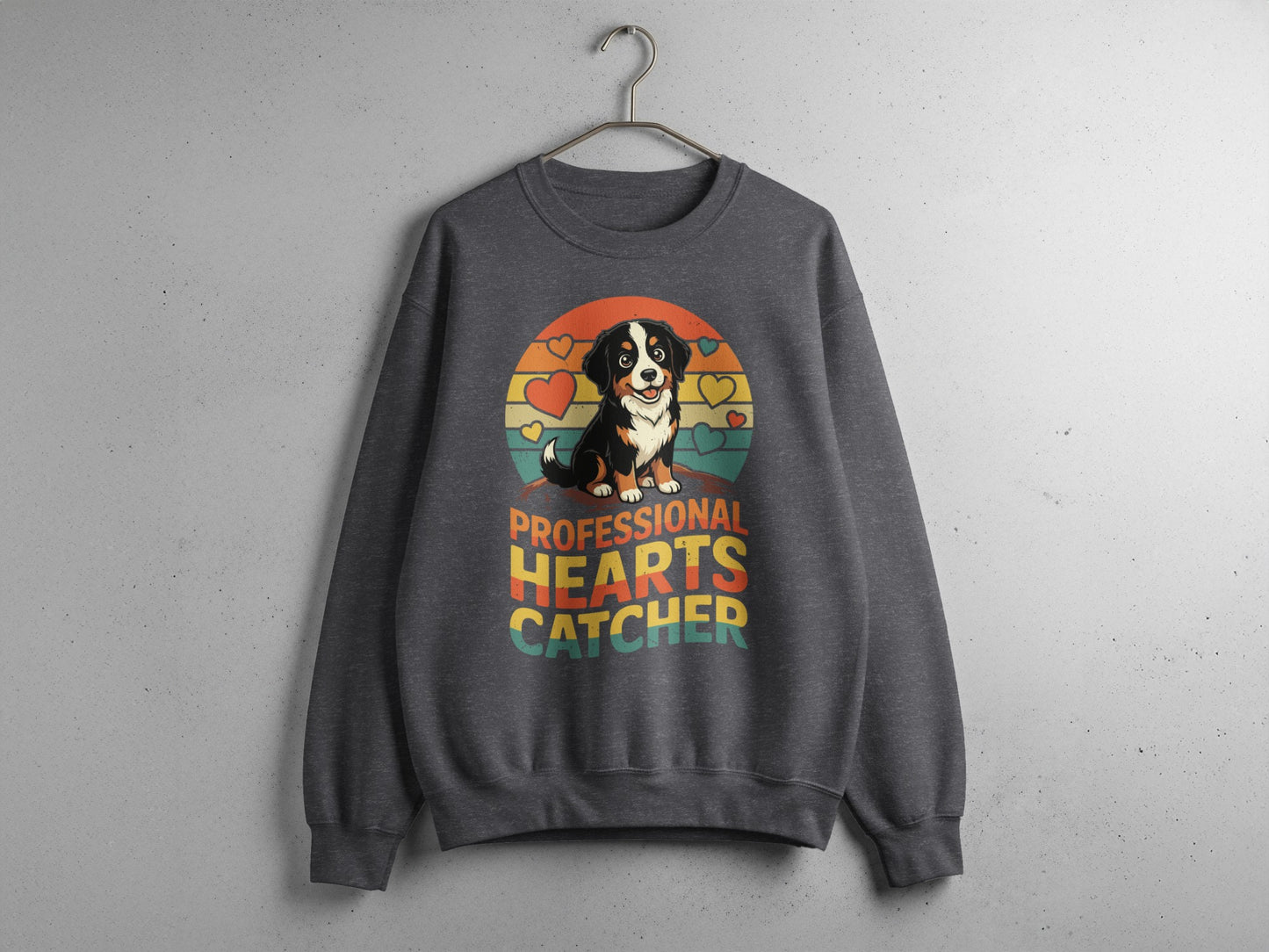 Professional Hearts Catcher Dog Lover Sweatshirt