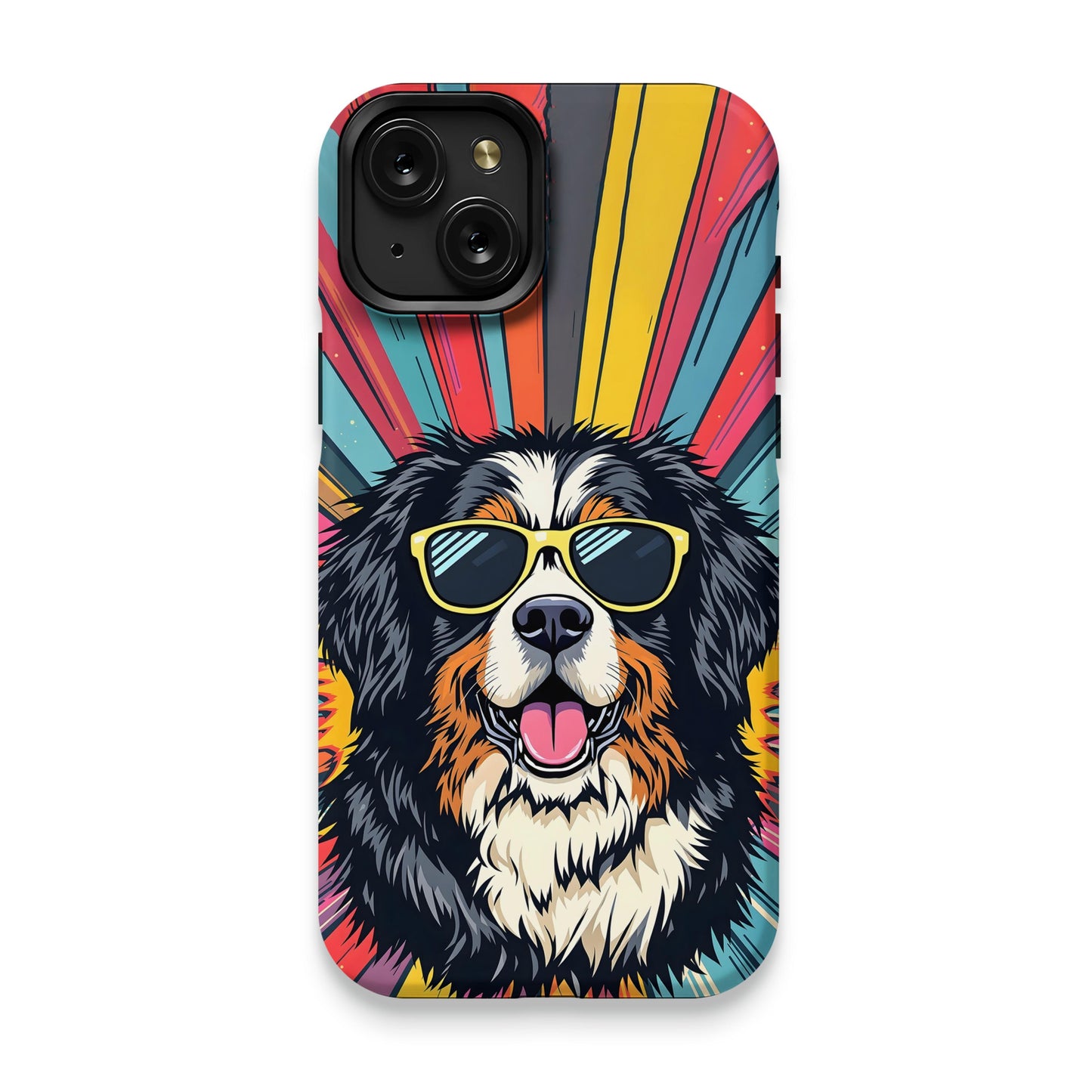 Colorful Dog Design with Sunglasses Phone Case product