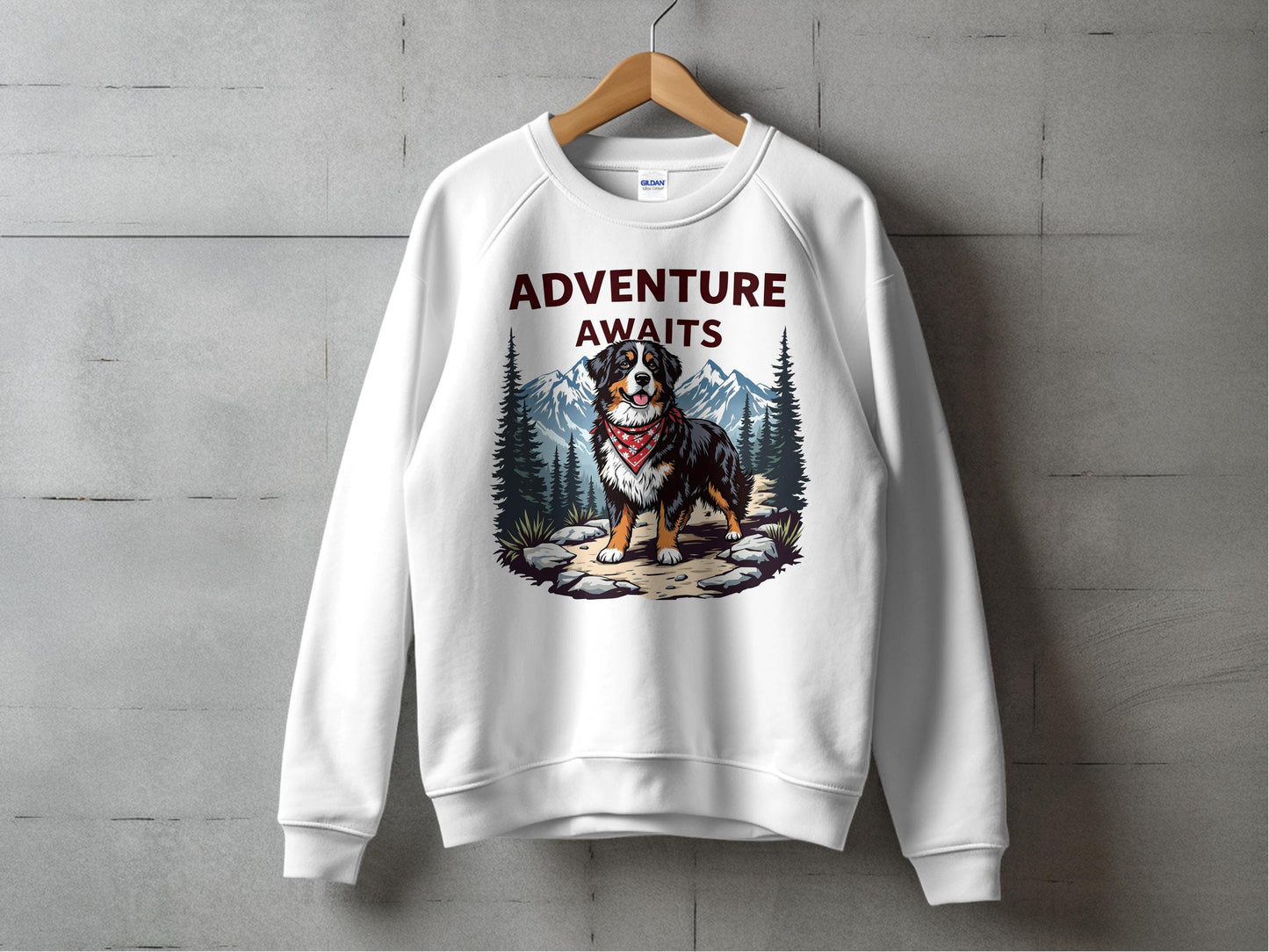 Adventure Awaits Graphic Dog Crewneck Sweatshirt product type