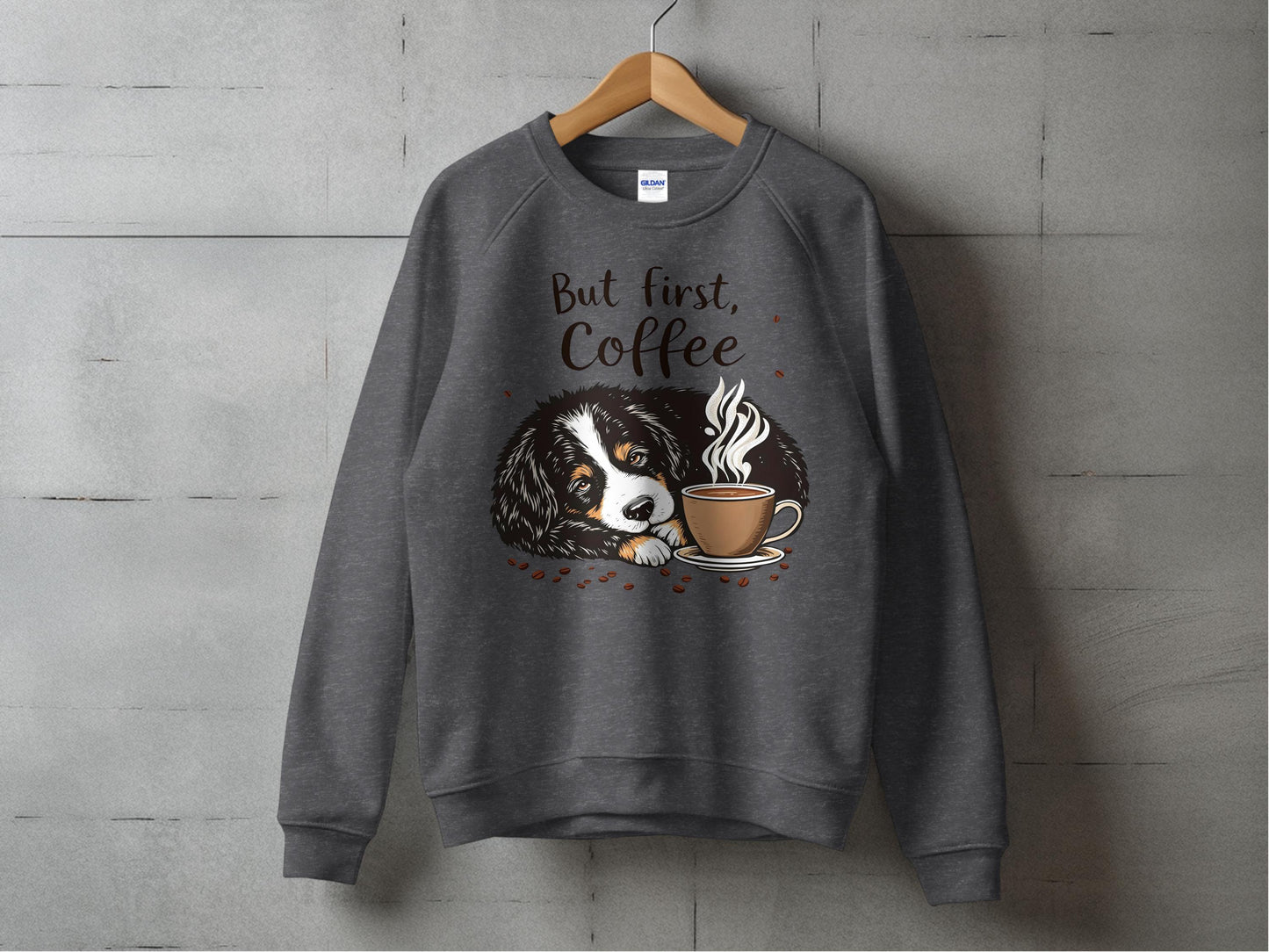 But First Coffee with Coffee Cup Graphic Sweatshirt product
