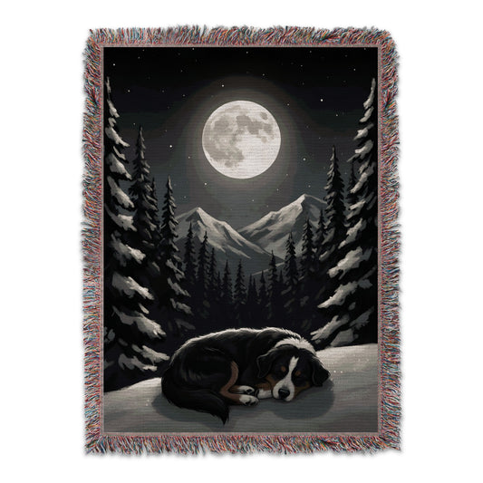 Moonlit Mountain Scene with Resting Dog product