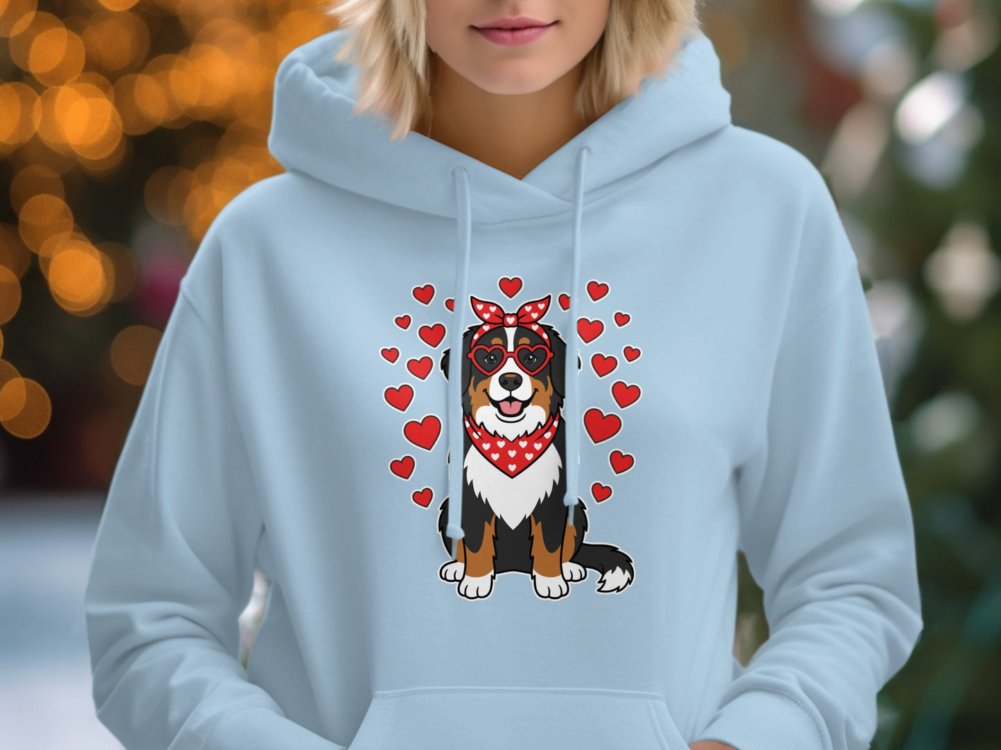 Cute Dog Wearing Heart Glasses Hoodie Product