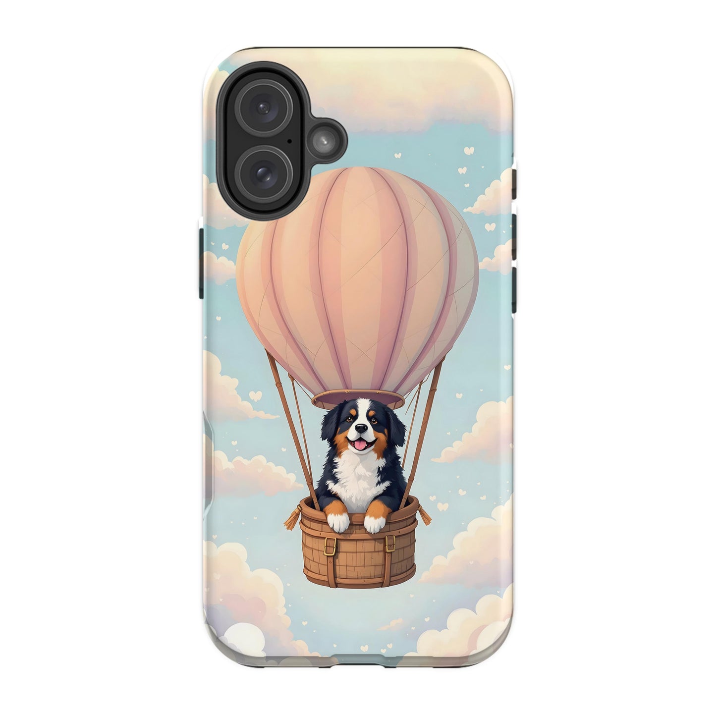 Dog in Hot Air Balloon Illustration on Phone Case product