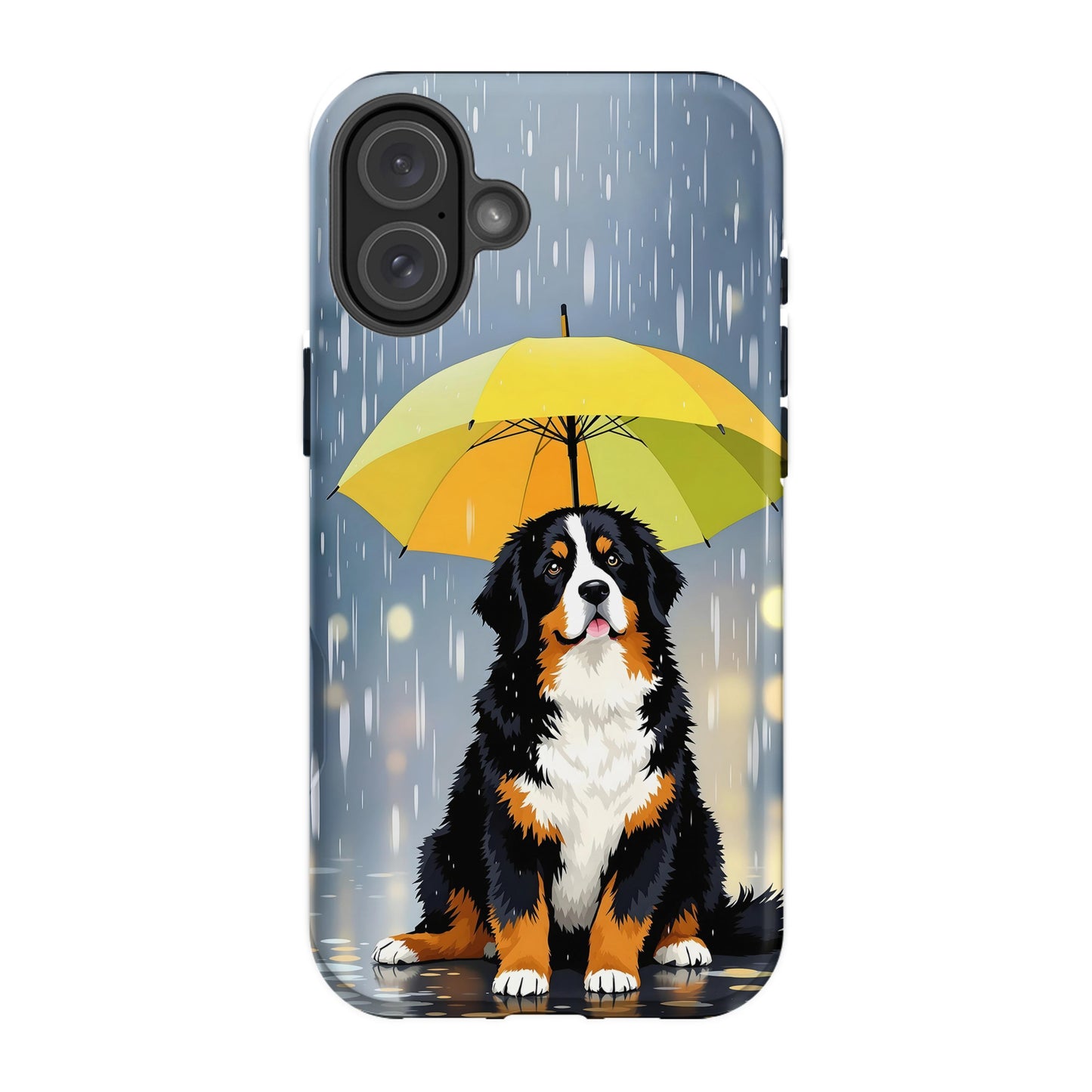 Adorable Dog with Yellow Umbrella Phone Case product