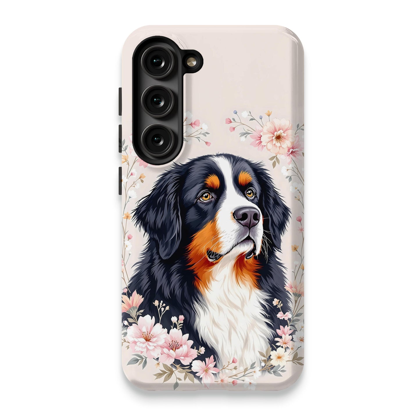 Beautiful Dog Art Phone Case with Floral Design product
