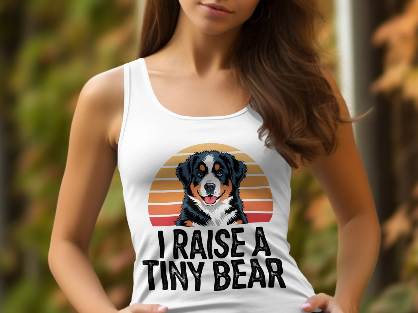 I Raise A Tiny Bear Print Women's Tank Top product
