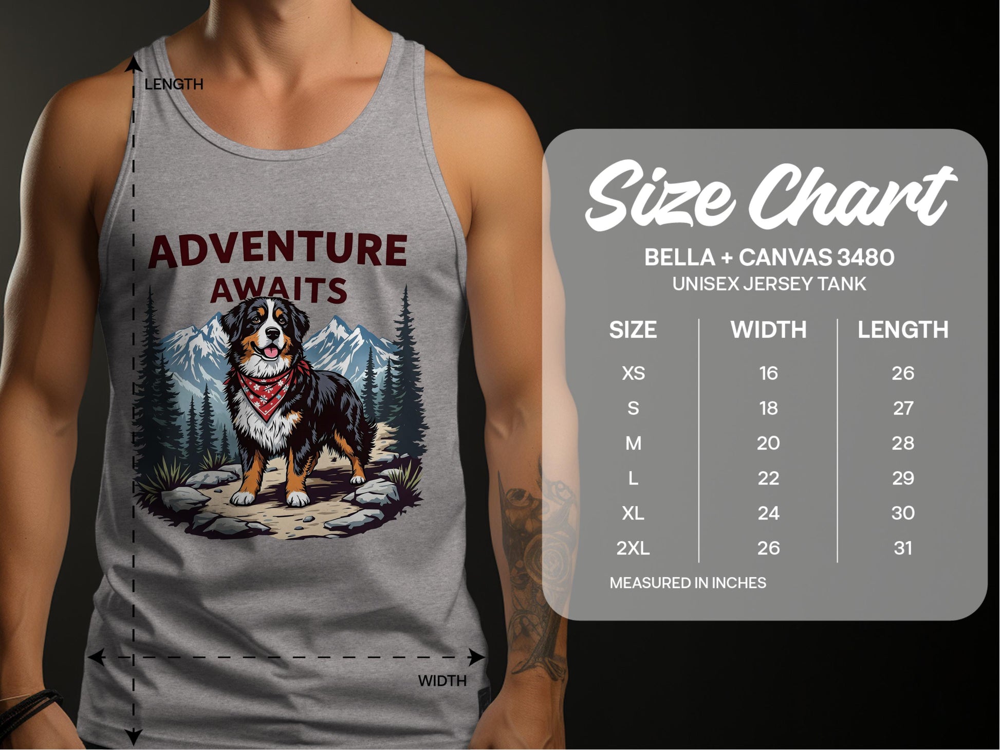 Adventure Awaits Design Unisex Jersey Tank product type