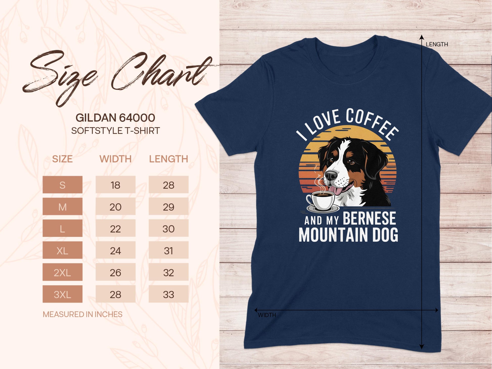 I Love Coffee And My Bernese Mountain Dog t-shirt product