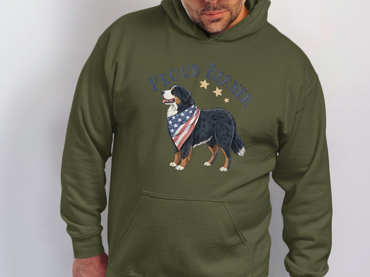 Proud Berner Star Bandana Print Hoodie product type
