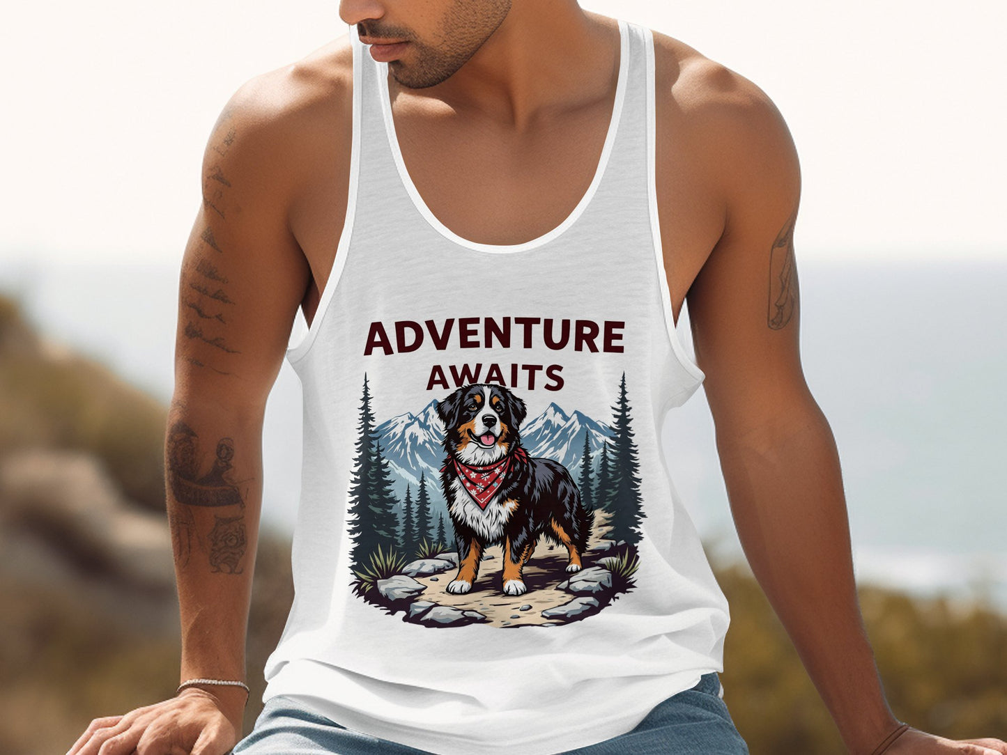 Adventure Awaits Mountain Dog Tank Top product