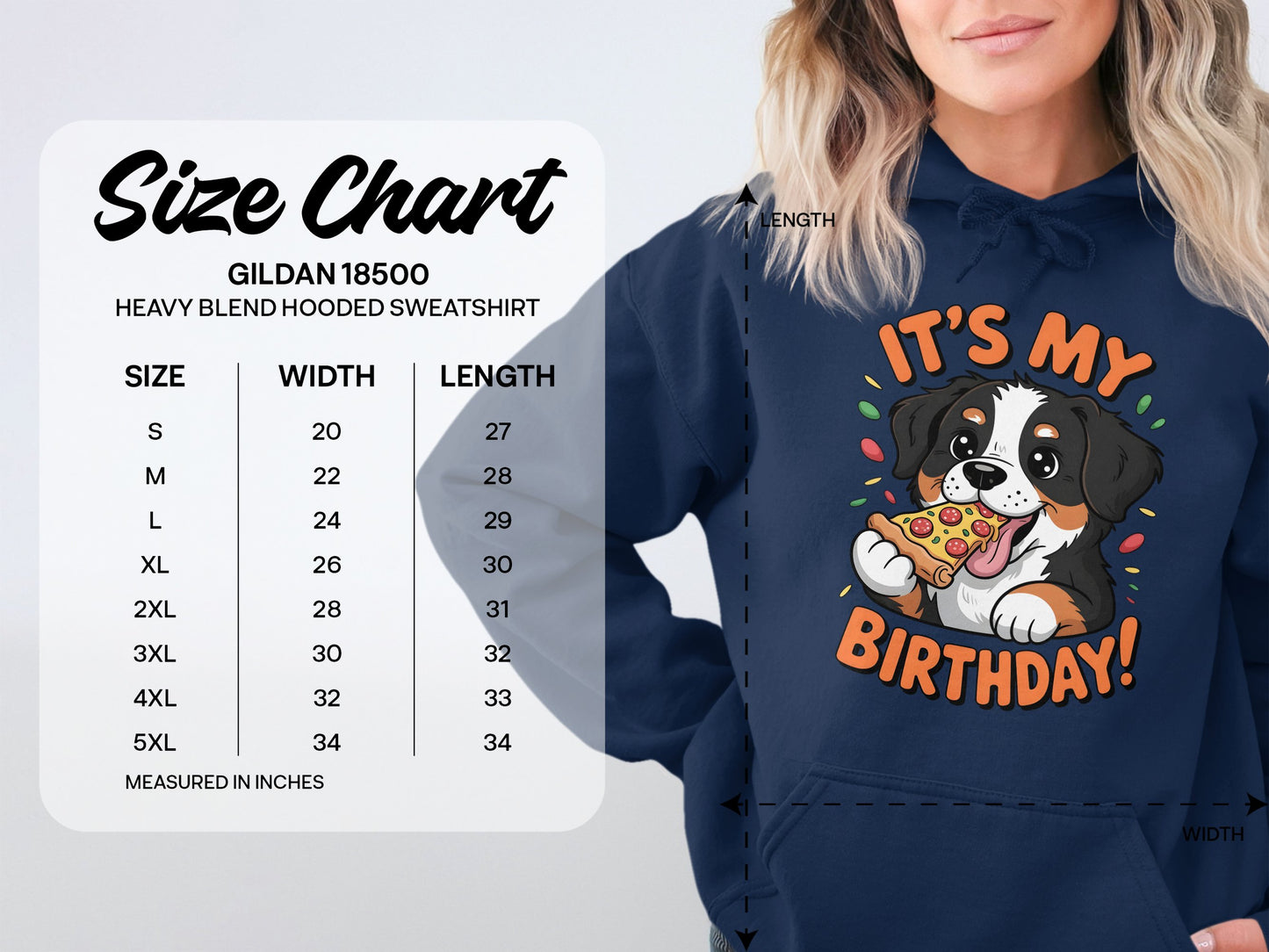It's My Birthday Dog Graphic Hooded Sweatshirt product