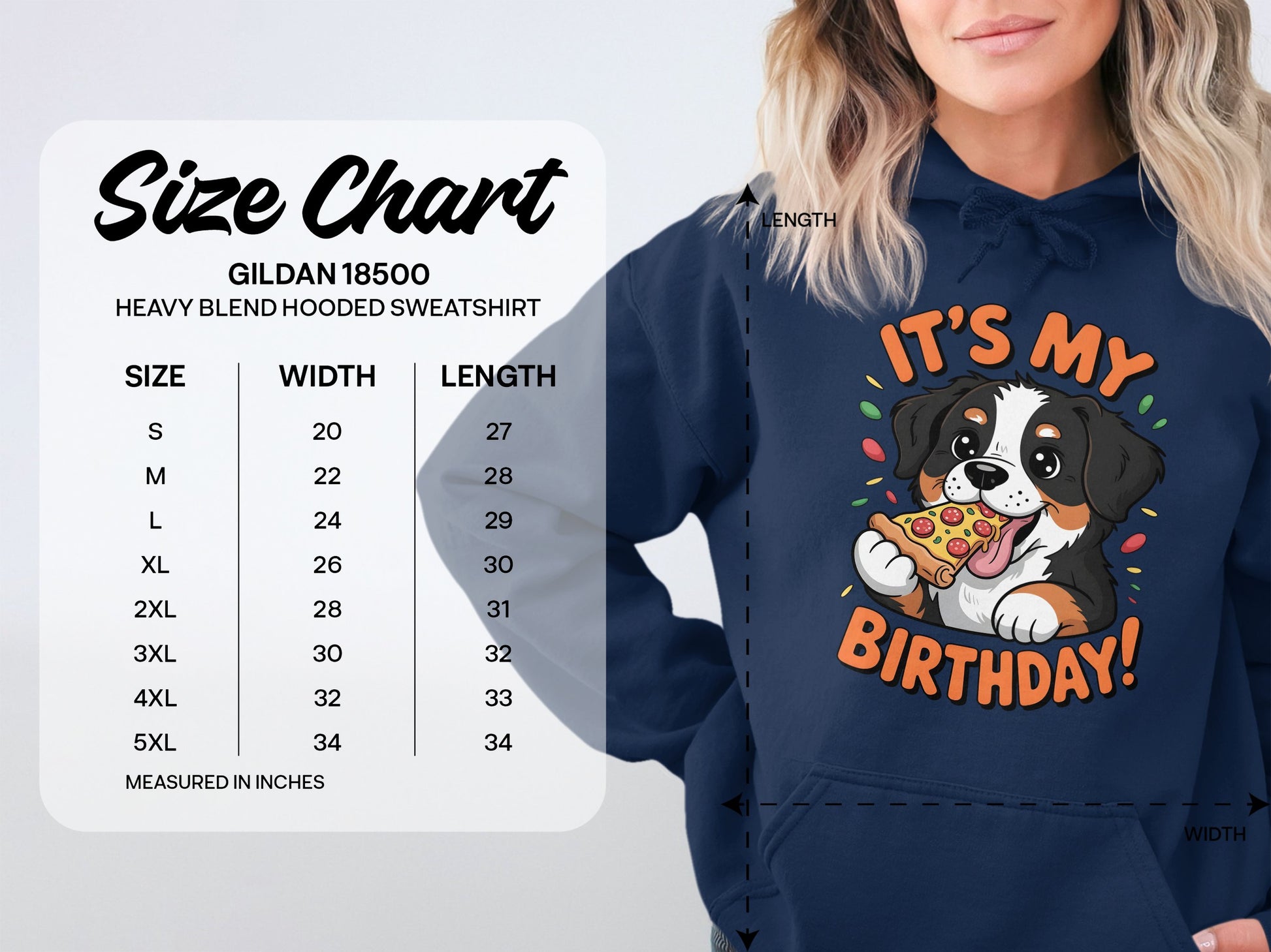 It's My Birthday Dog Graphic Hooded Sweatshirt product