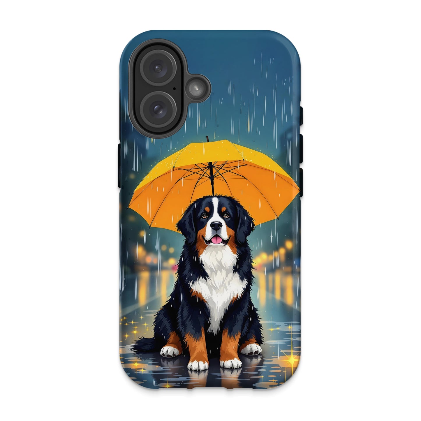 Adorable Dog with Yellow Umbrella Phone Case product