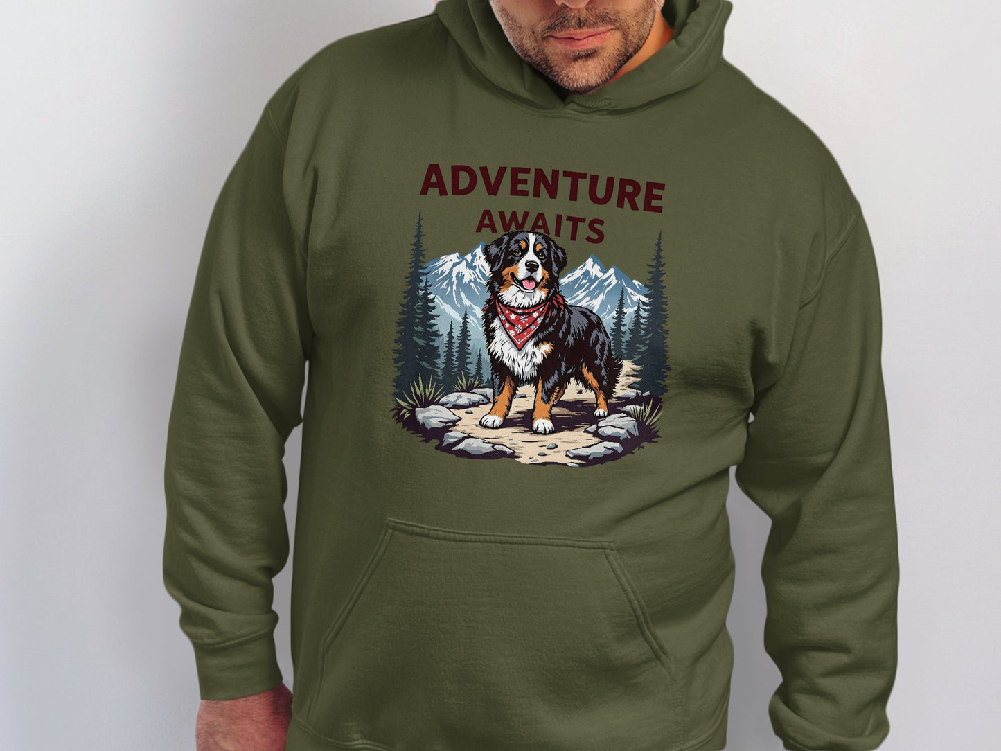 Adventure Awaits Mountain Dog Hoodie product type