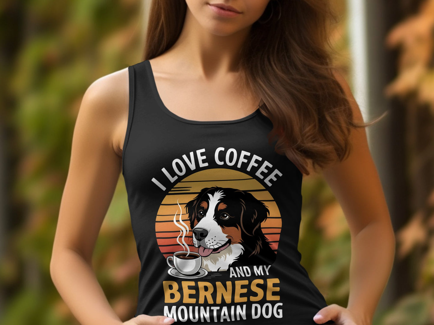 I Love Coffee Bernese Mountain Dog Tank Top product