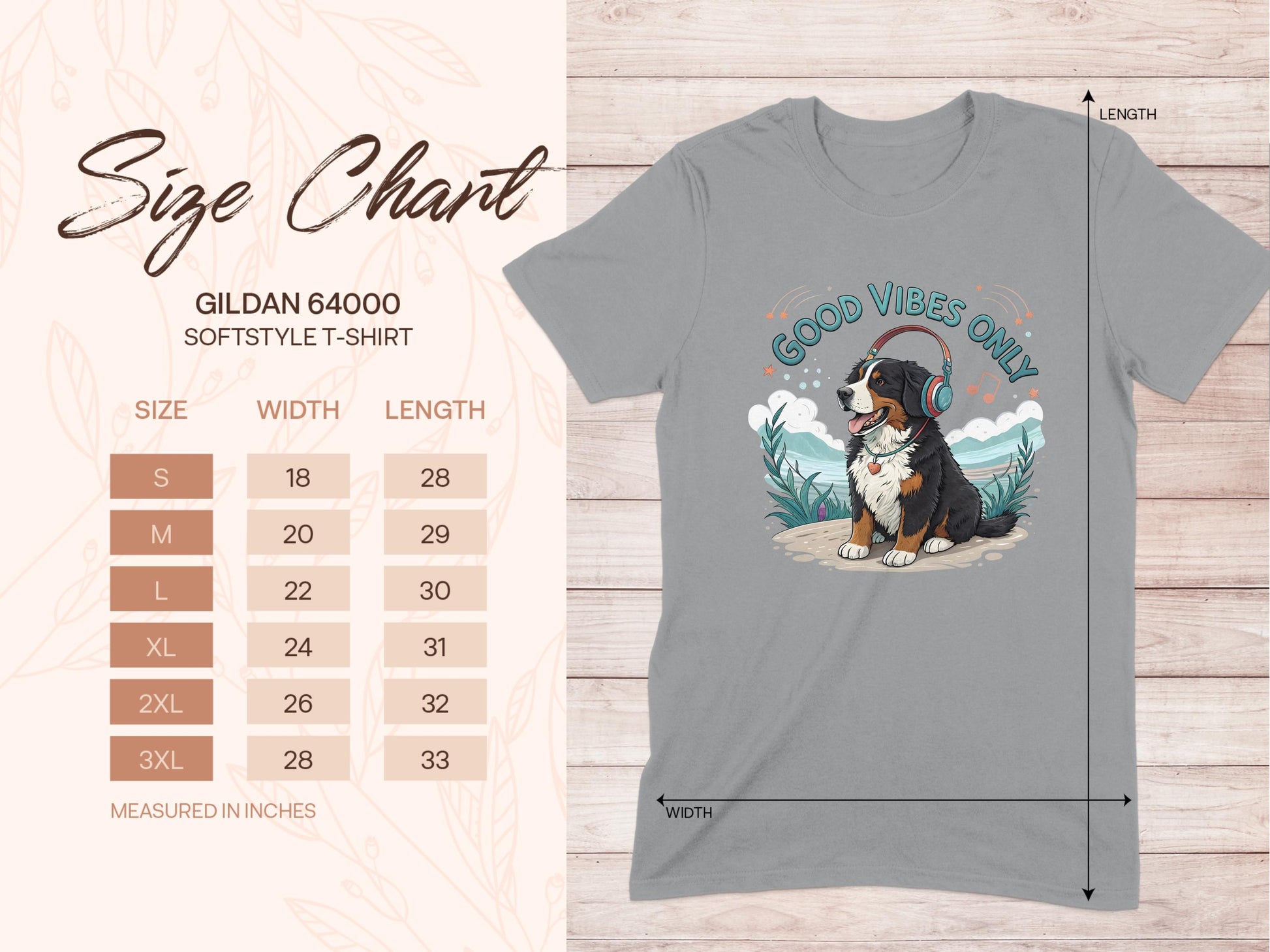 Good Vibes Only Dog Music Design T-Shirt product