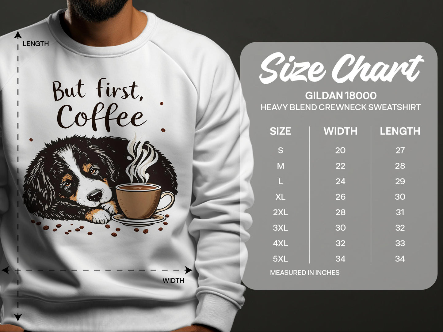But First Coffee Dog Design Gildan Sweatshirt product