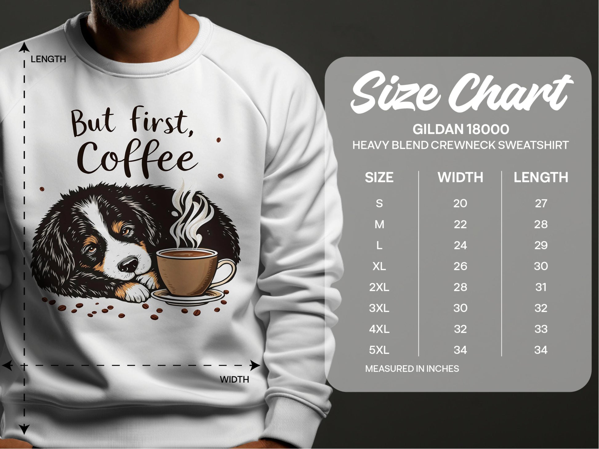 But First Coffee Dog Design Gildan Sweatshirt product
