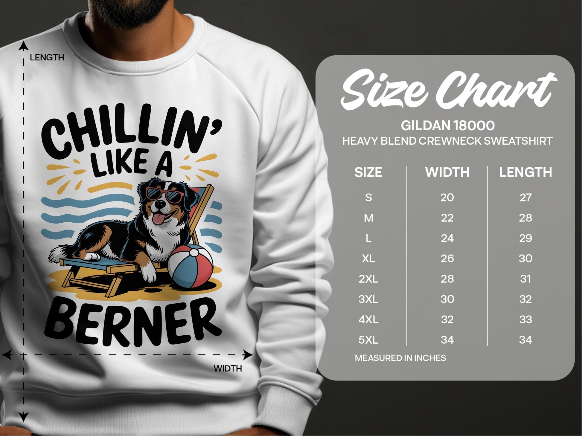 Chillin Like a Berner Design Crewneck Sweatshirt product