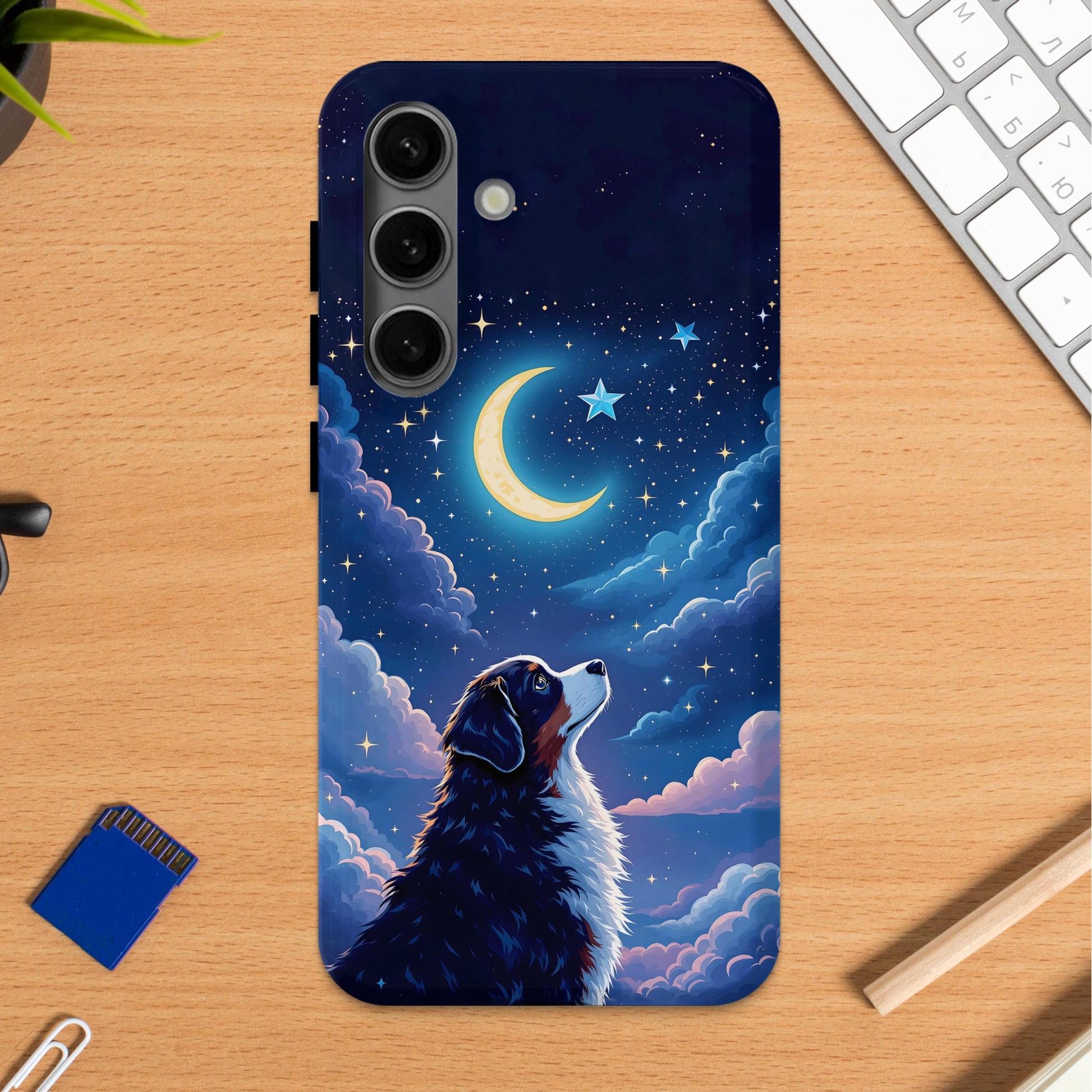 Stargazing Dog and Starry Night Sky Design product type