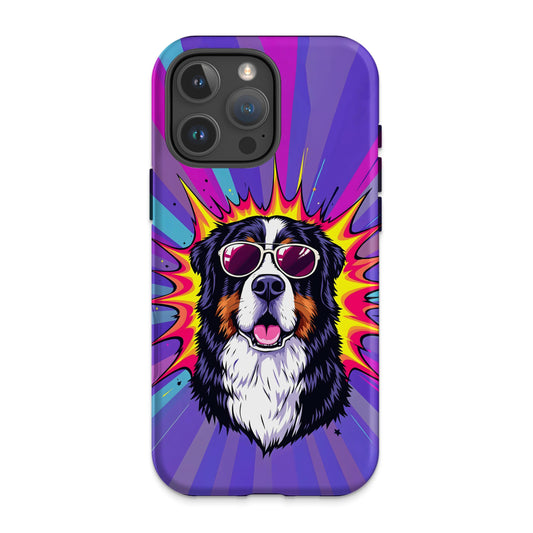 Cool Dog with Sunglasses on Vibrant Phone Case product type
