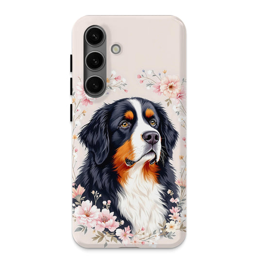 Beautiful Bernese Mountain Dog Floral Phone Case product