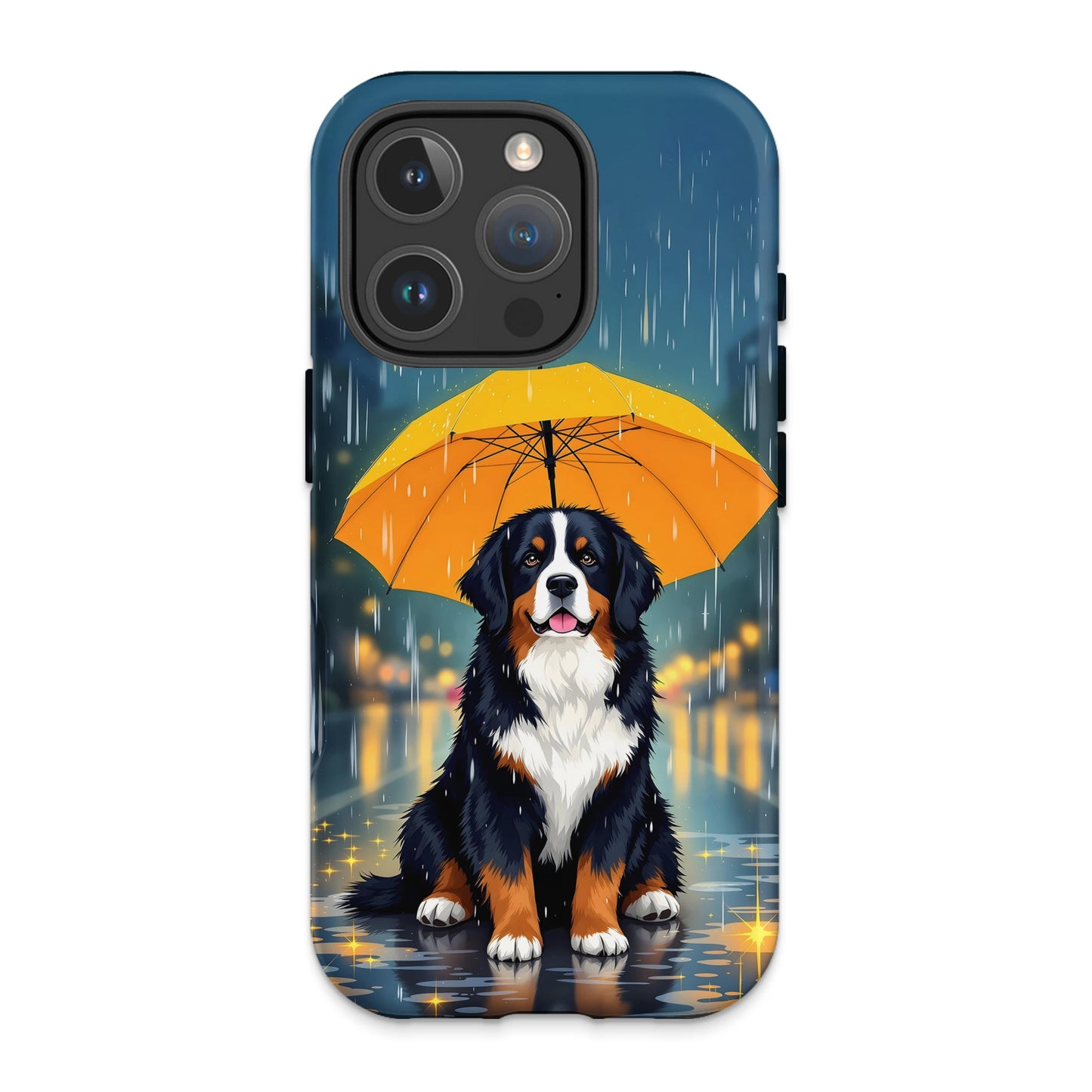 Cute Bernese Mountain Dog Rainy Day Phone Case product