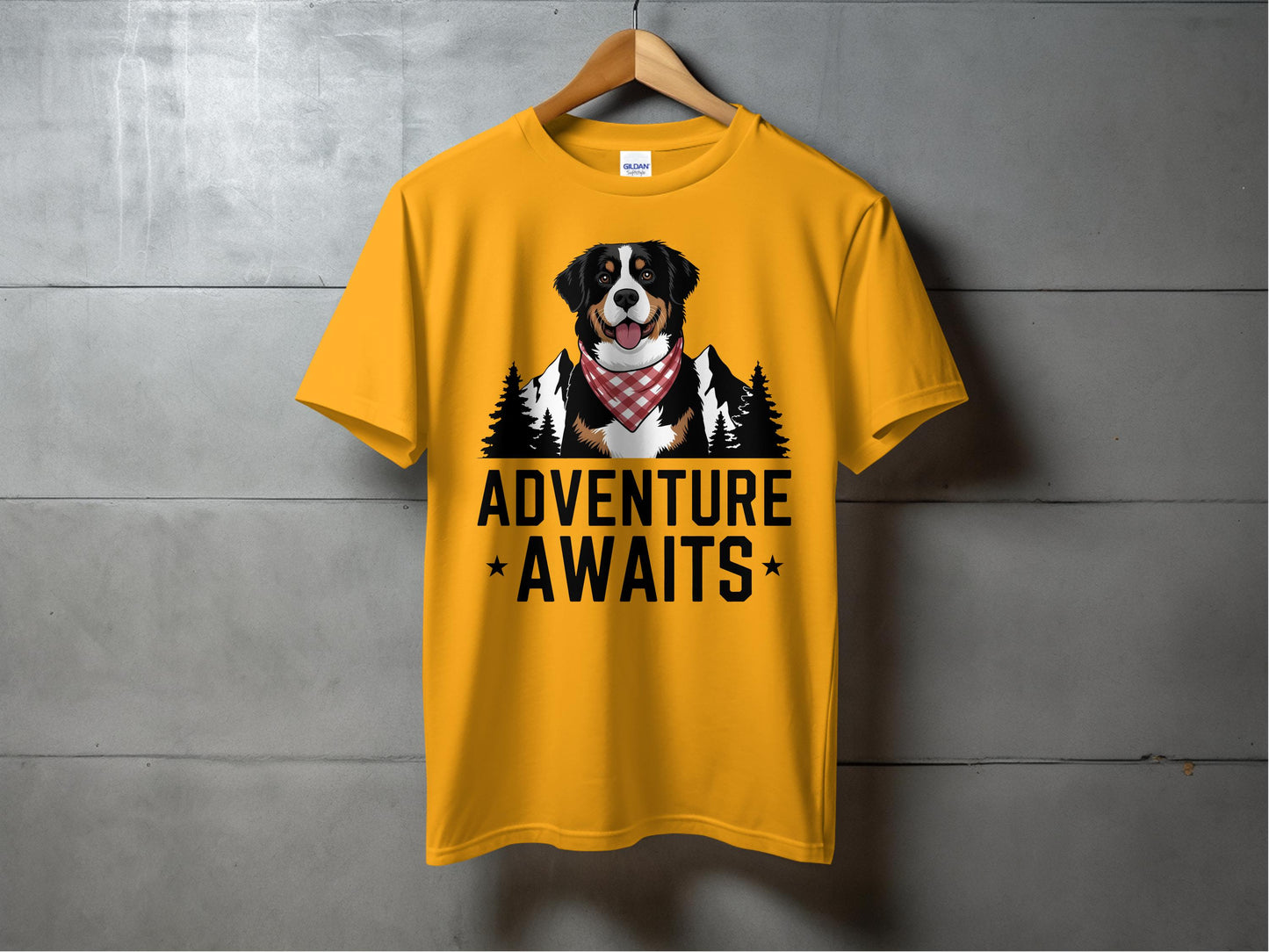 Adventure Awaits Dog Mountain Theme T-shirt product type