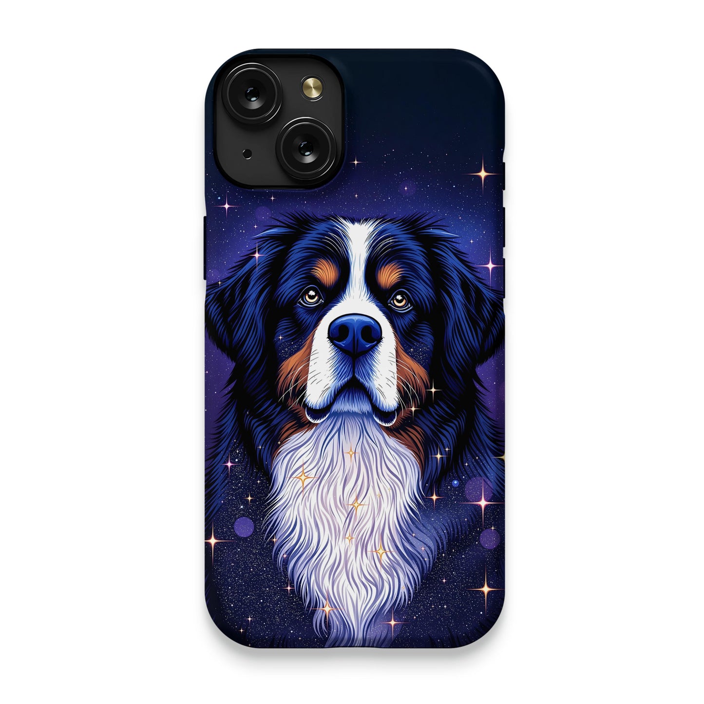 Starry Night Artistic Dog Illustration Phone Case product