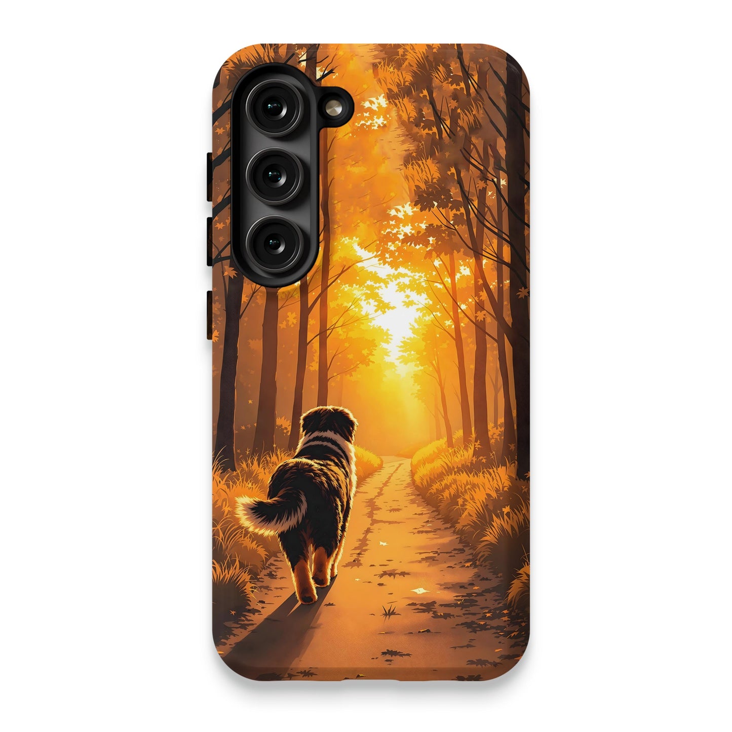 Golden Forest Adventure with Dog Phone Case product