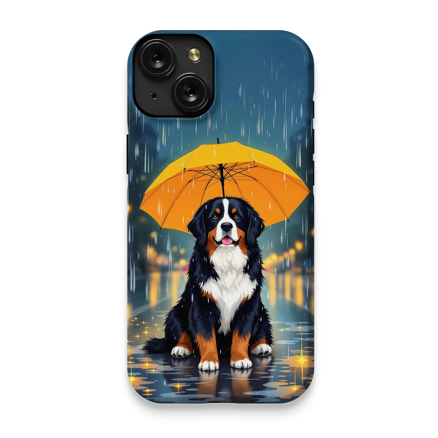 Cute Dog with Yellow Umbrella Phone Case product